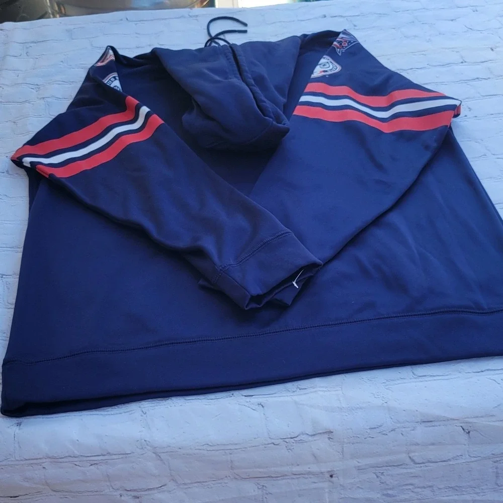 NHL Columbus Blue Jackets Mens Navy Blue Performance Hoodie Sweatshirt Large